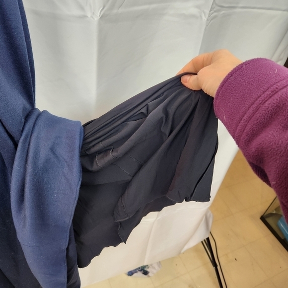 GIAMBATTISTA Valli navy wool jersey dress size M in EUC - Picture 7 of 10